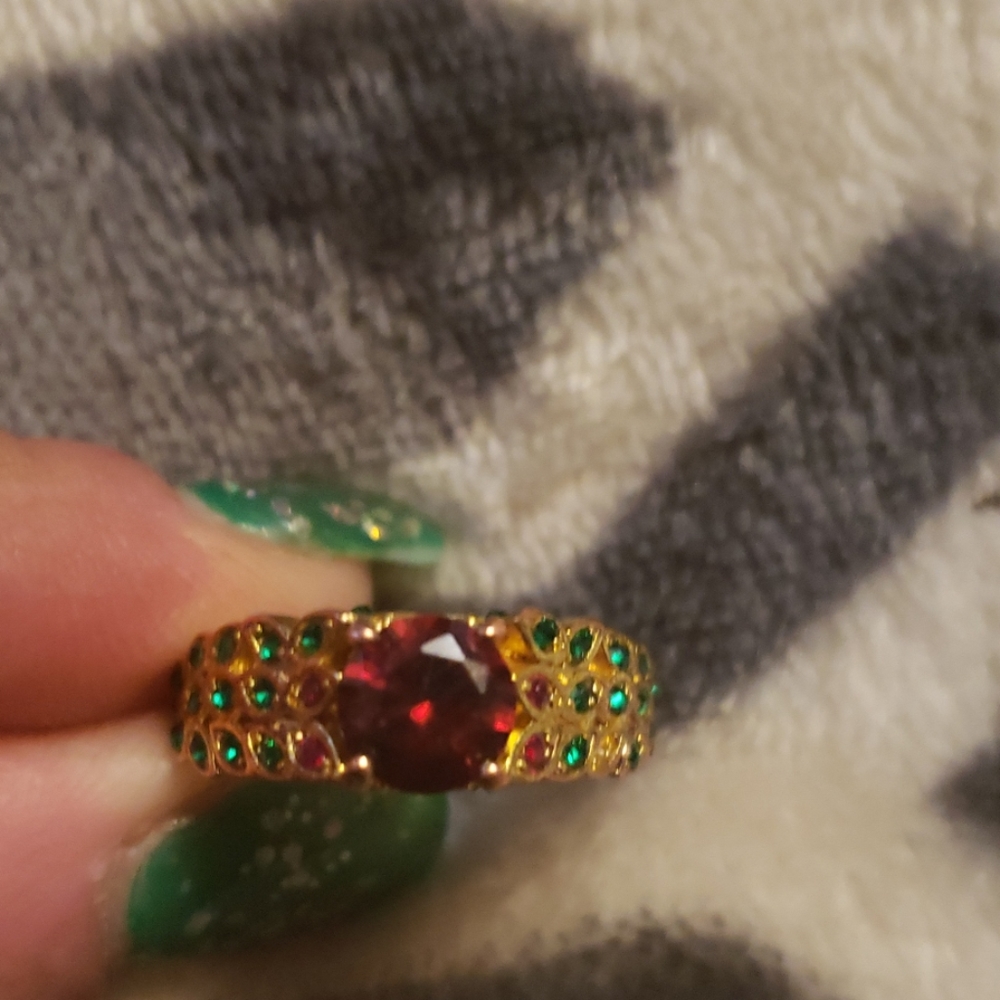 Ruby and emerald ring